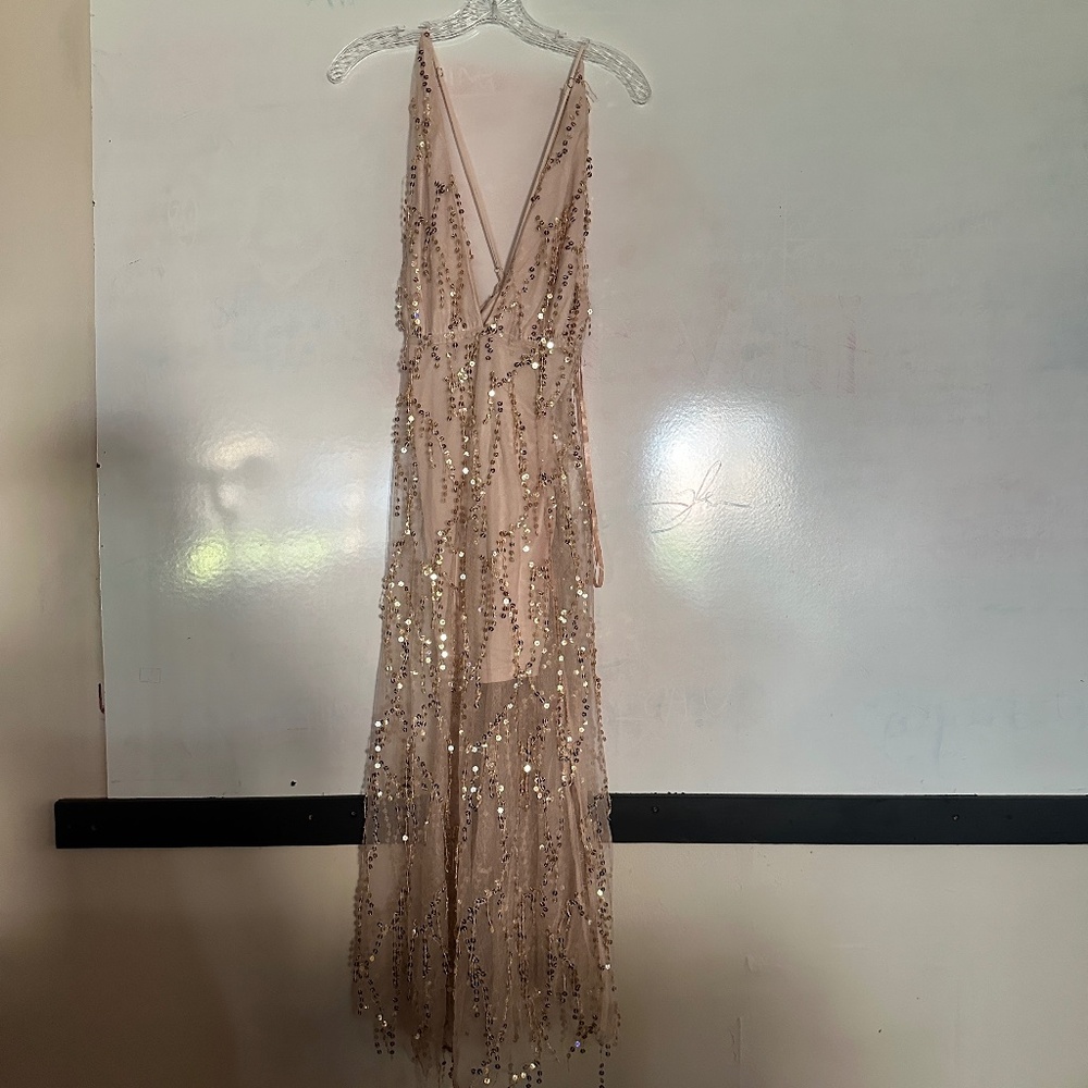Gold sequin  formal dress